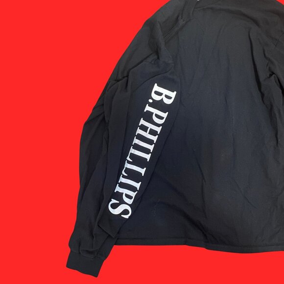 Vintage Phillips Steeplejacks Long Sleeve Graphic Tee | Black Ultra Cotton XL - Picture 5 of 10